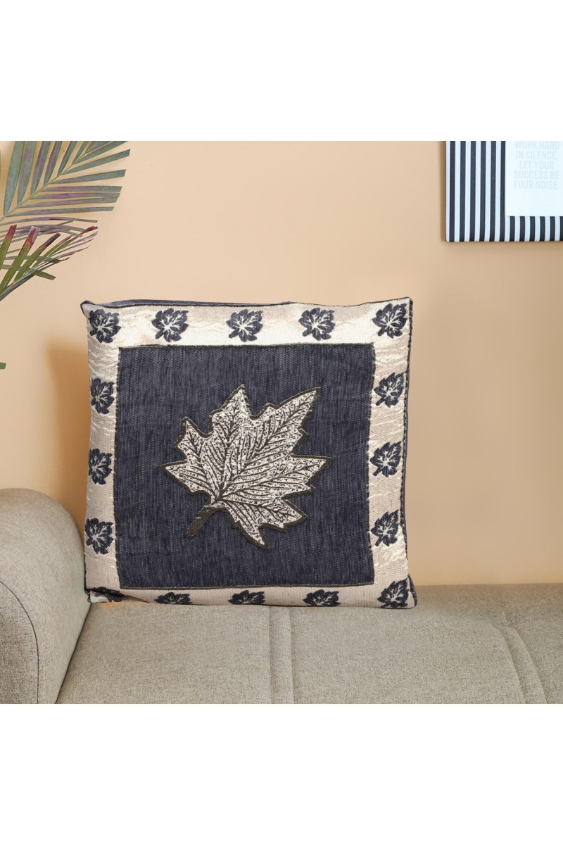 Home Beautiful                         Grey Polyester Cushion Cover