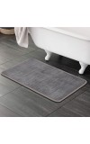 Home Beautiful                         Anti-Skid Grey Polyester Bath Mat
