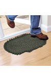 Home Beautiful                         Green Cotton Blend Door Mat