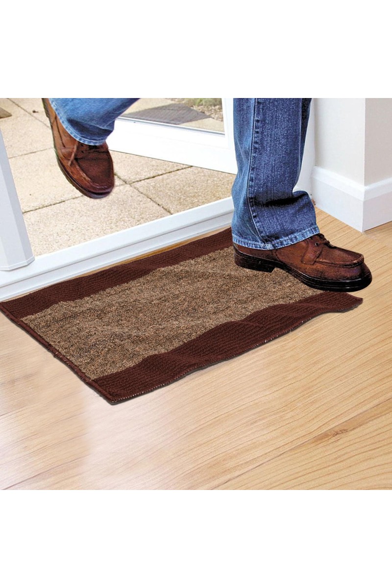 Home Beautiful                         Anti-Skid Maroon Cotton Blend Door Mat