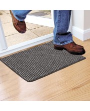 Home Beautiful                         Anti-Skid Grey Cotton Blend Door Mat