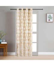 Home Beautiful                         7 ft. Beige Polyester Curtain
