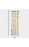 Home Beautiful                         7 ft. Beige Polyester Curtain