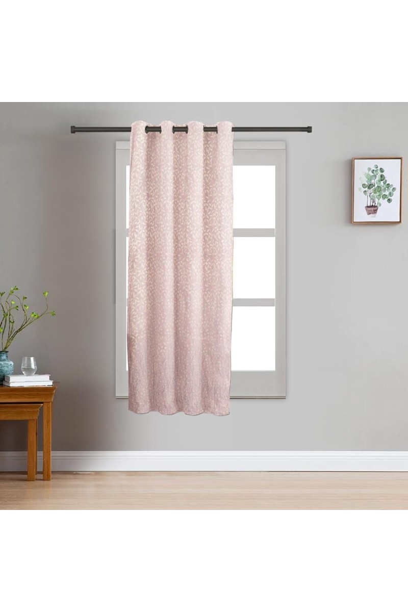 Home Beautiful                         5 ft. Pink Polyester Curtain