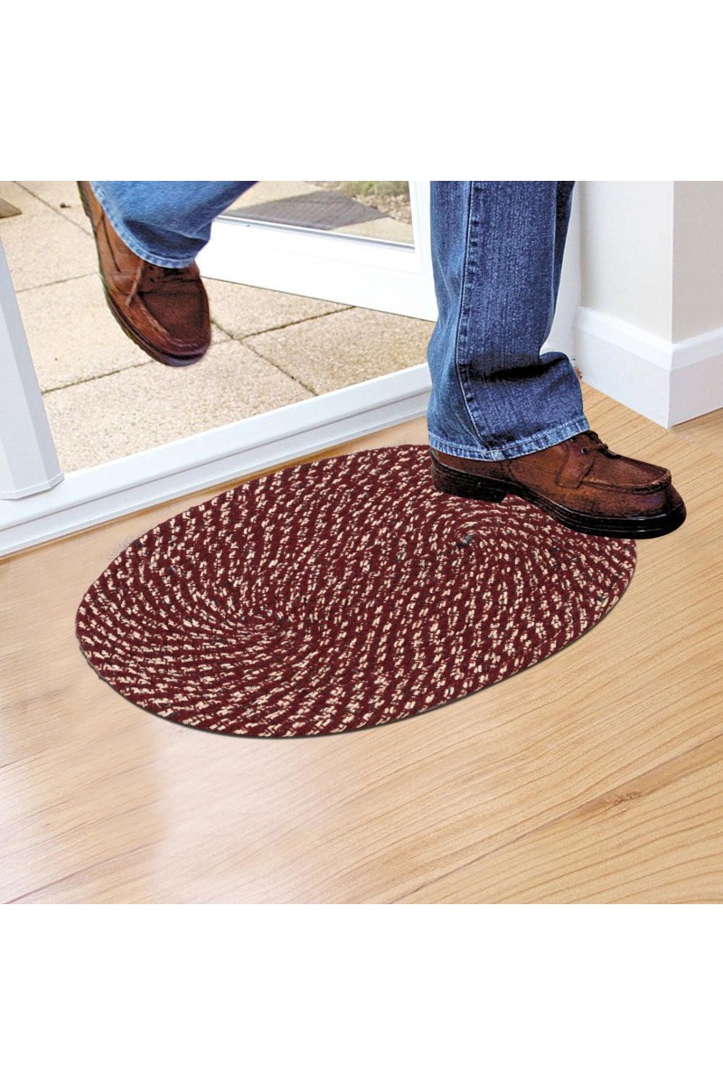 Home Beautiful                         Maroon Polyester Door Mat