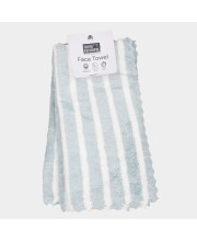 Home Beautiful                         220 GSM Blue Microfiber Face Towel