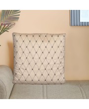 Home Beautiful                         Beige Velvet Cushion Cover