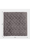 Home Beautiful                         Dark Grey Velvet Cushion Cover