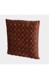 Home Beautiful                         Brown Velvet Cushion Cover