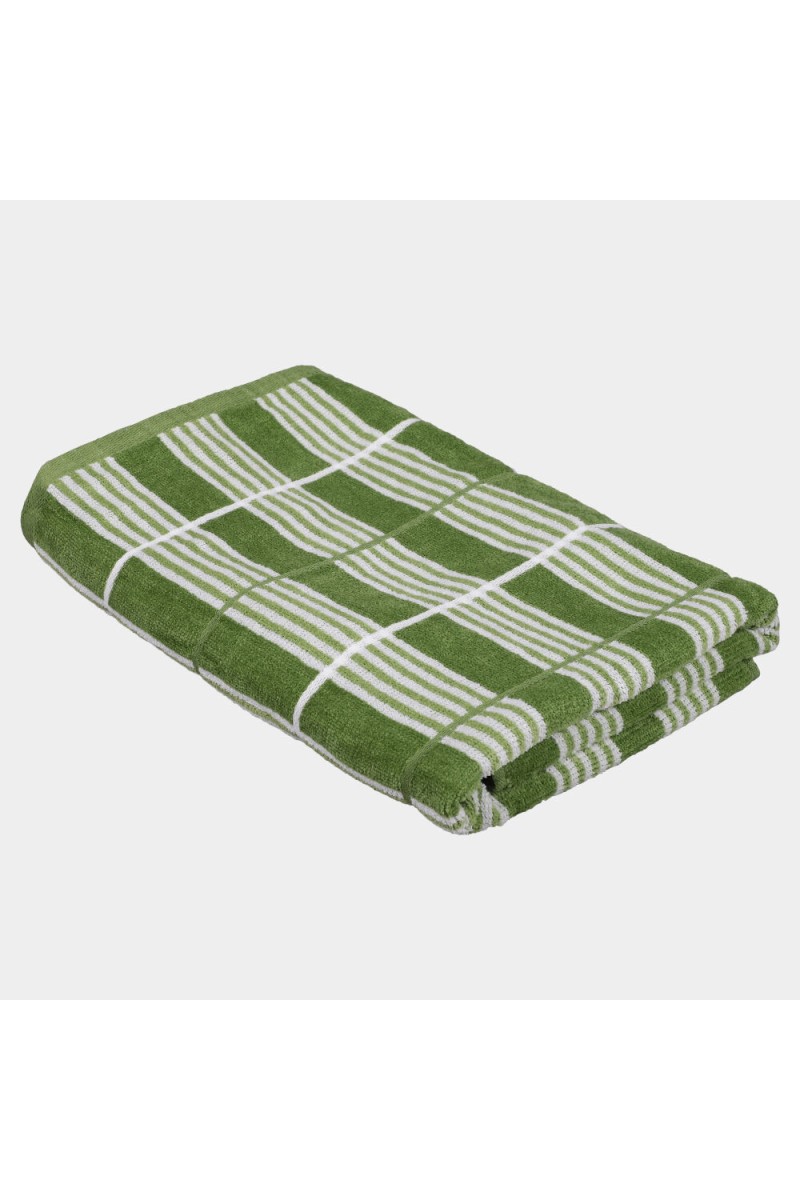 Home Beautiful                         Green Cotton Bath Towel