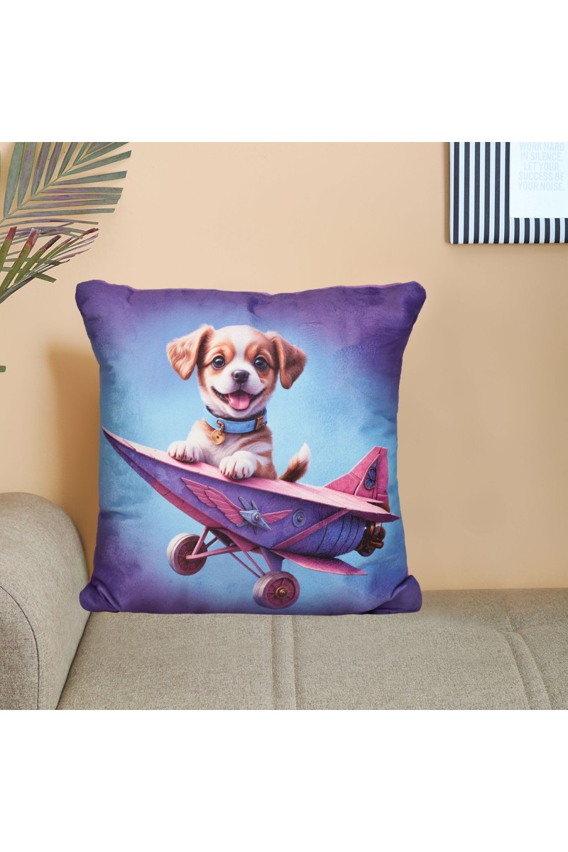 Home Beautiful                         Blue Polyester Cushion