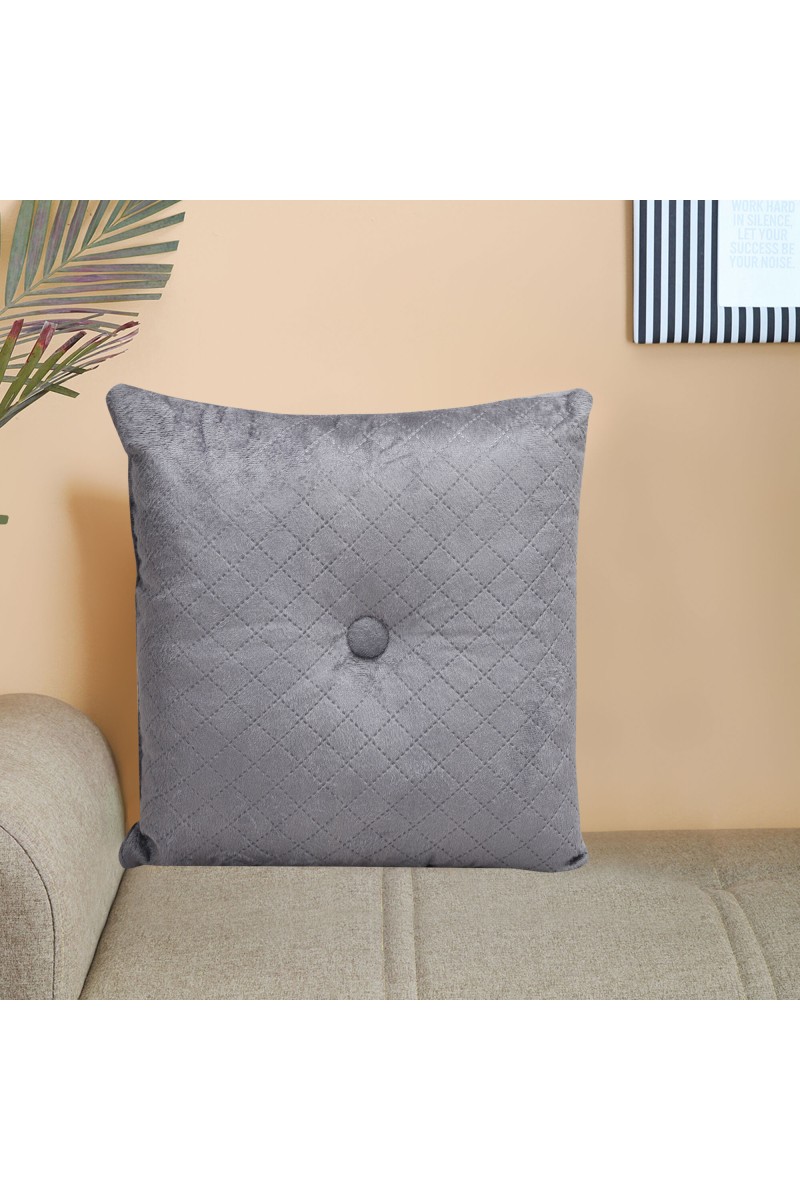 Home Beautiful                         Dark Grey Polyester Cushion