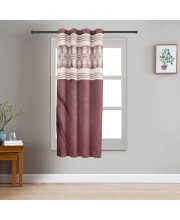 Home Beautiful                         5 ft. Wine Polyester Curtain