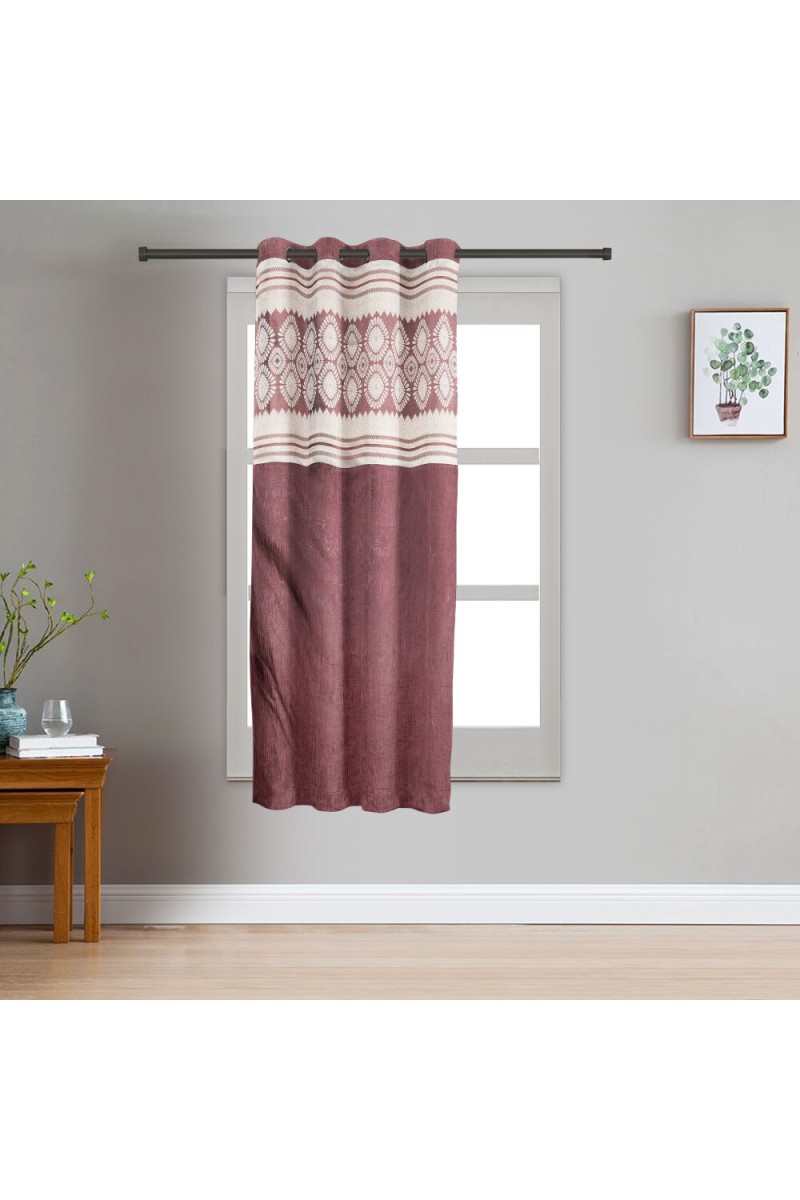 Home Beautiful                         5 ft. Wine Polyester Curtain