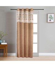 Home Beautiful                         7 ft. Black Polyester Curtain