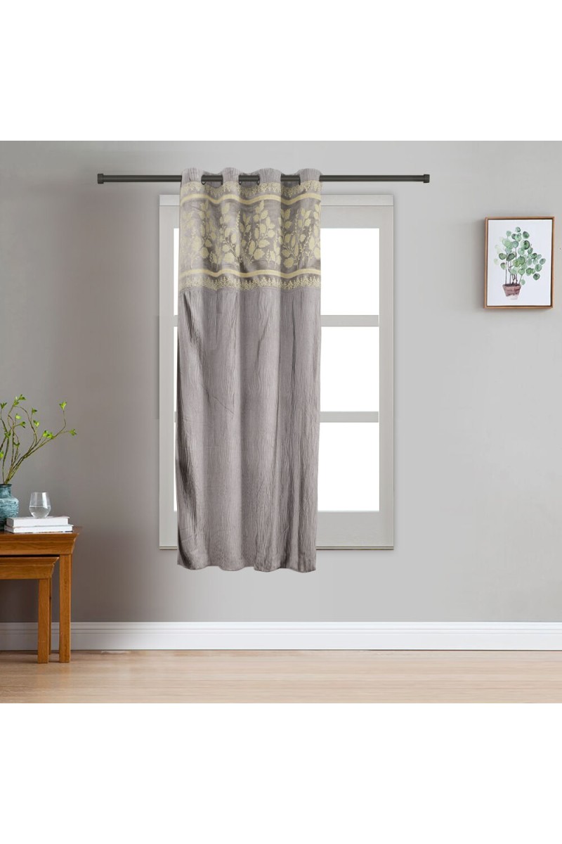 Home Beautiful                         5 ft. Dark Grey Polyester Curtain