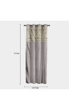 Home Beautiful                         5 ft. Dark Grey Polyester Curtain