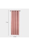 Home Beautiful                         7 ft. Pink Polyester Curtain