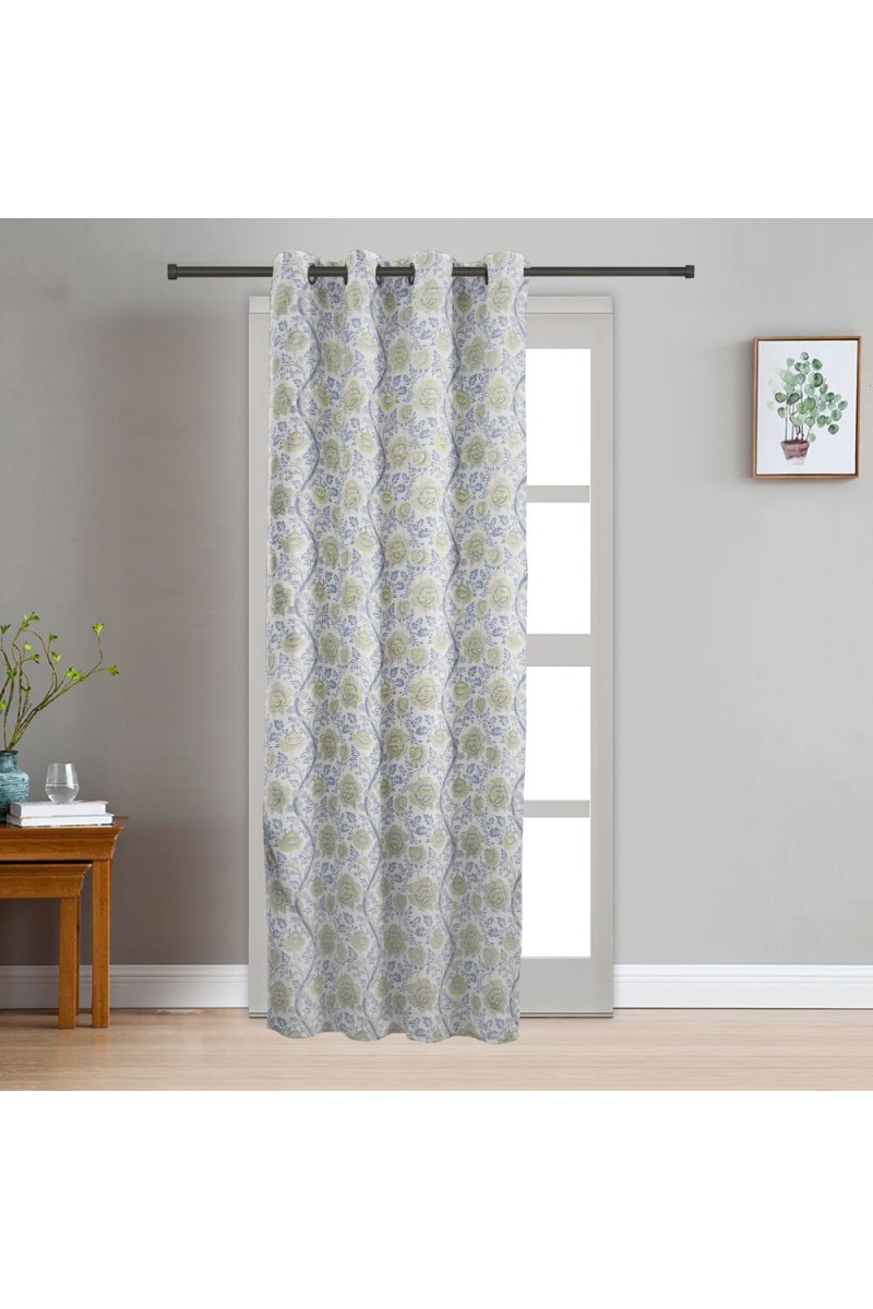 Home Beautiful                         7 ft. Light Blue Polyester Curtain