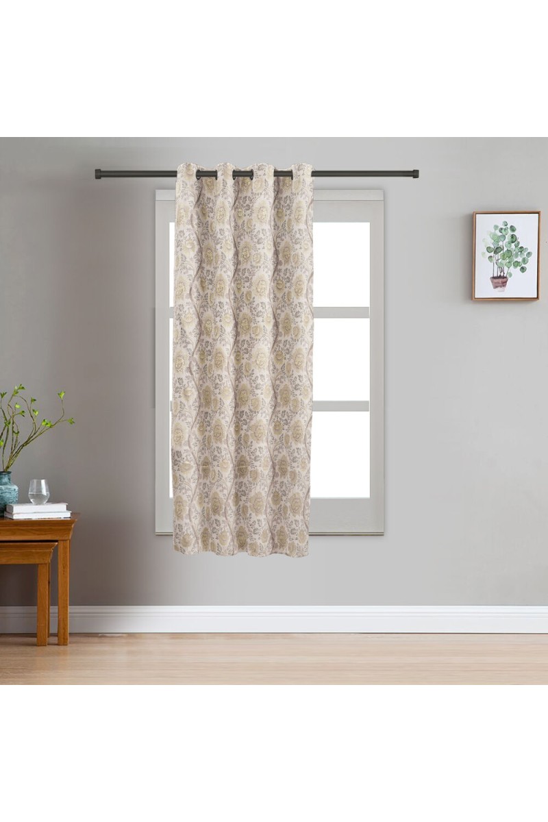 Home Beautiful                         5 ft. Light Grey Polyester Curtain