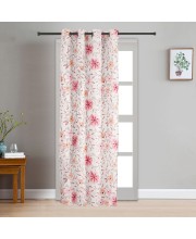 Home Beautiful                         7 ft. Pink Polyester Curtain