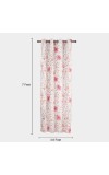 Home Beautiful                         7 ft. Pink Polyester Curtain