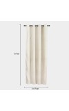 Home Beautiful                         5 ft. off White Polyester Curtain