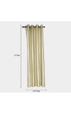 Home Beautiful                         5 ft. Beige Polyester Curtain