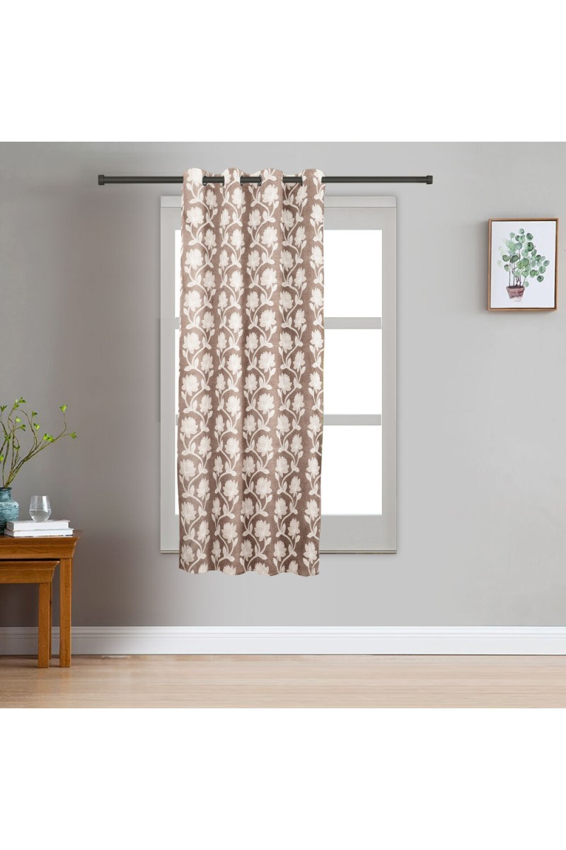 Home Beautiful                         5 ft. Brown Polyester Curtain