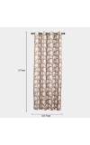 Home Beautiful                         5 ft. Brown Polyester Curtain