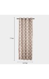 Home Beautiful                         7 ft. Brown Polyester Curtain