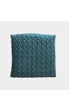 Home Beautiful                         Teal Blue Polyester Cushion Cover