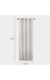 Home Beautiful                         7 ft. Cream Polyester Curtain