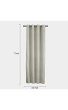 Home Beautiful                         7ft. Grey Polyester Curtain