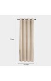 Home Beautiful                         7ft. Beige Polyester Curtain