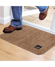 Home Beautiful                         Anti-Skid Beige Microfiber Door Mat