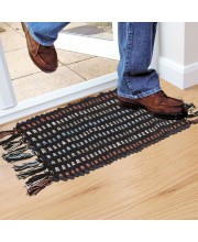 Home Beautiful                         Black Polyester Cotton Door Mat