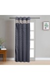 Home Beautiful                         7 ft. Dark Grey Polyester Curtain