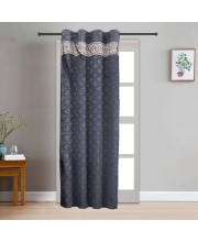 Home Beautiful                         7 ft. Dark Grey Polyester Curtain