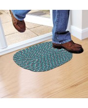 Home Beautiful                         Green Polyester Cotton Door Mat