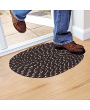 Home Beautiful                         Brown Polyester Cotton Door Mat