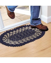 Home Beautiful                         Blue Polyester Door Mat