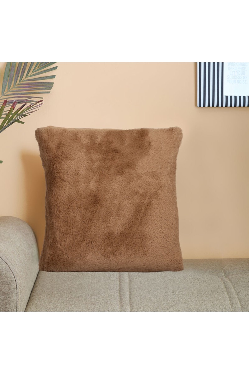 Home Beautiful                         Brown Polyester Cushion Cover