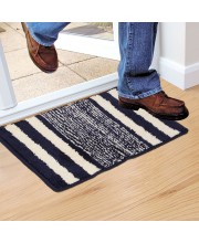 Home Beautiful                         Anti-Skid Blue Polyester Door Mat