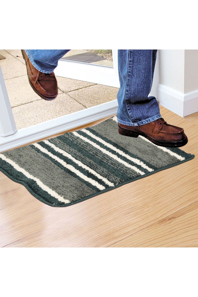 Home Beautiful                         Anti-Skid Green Polyester Door Mat