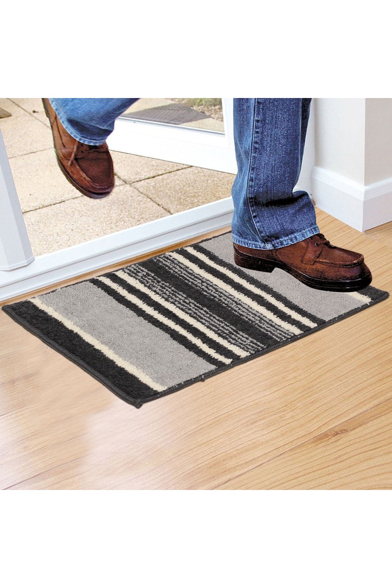 Home Beautiful                         Anti-Skid Grey Polyester Door Mat