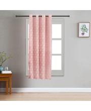 Home Beautiful                         5 ft. Pink Polyester Curtain