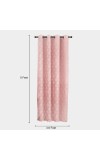 Home Beautiful                         5 ft. Pink Polyester Curtain