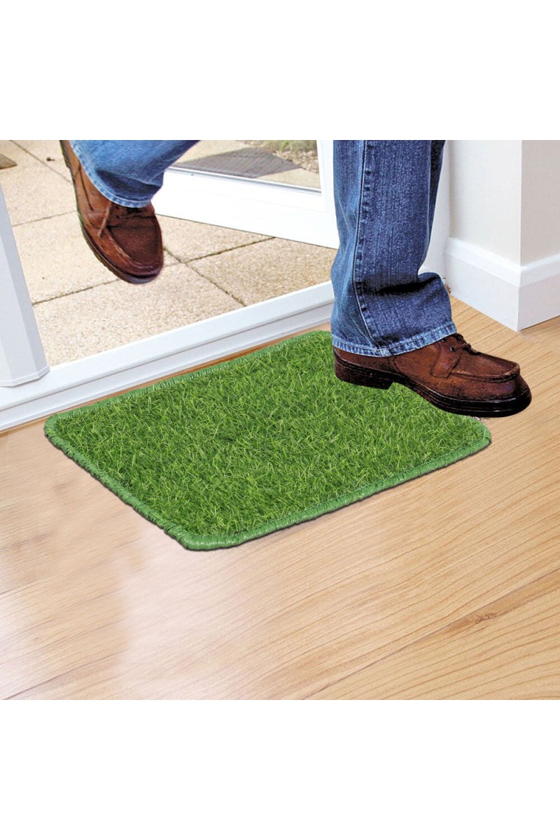 Home Beautiful                         Green Polyester Mats