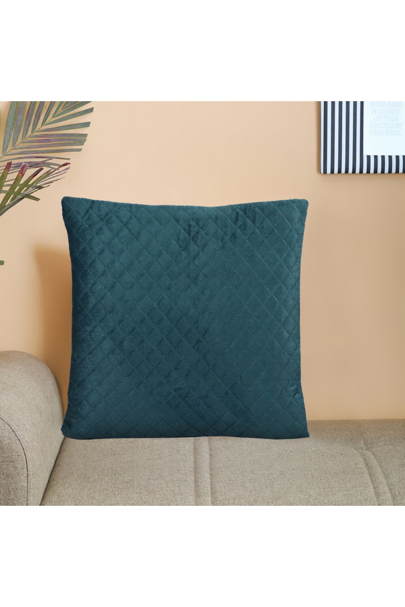 Home Beautiful                         Teal Blue Polyester Cushion Cover